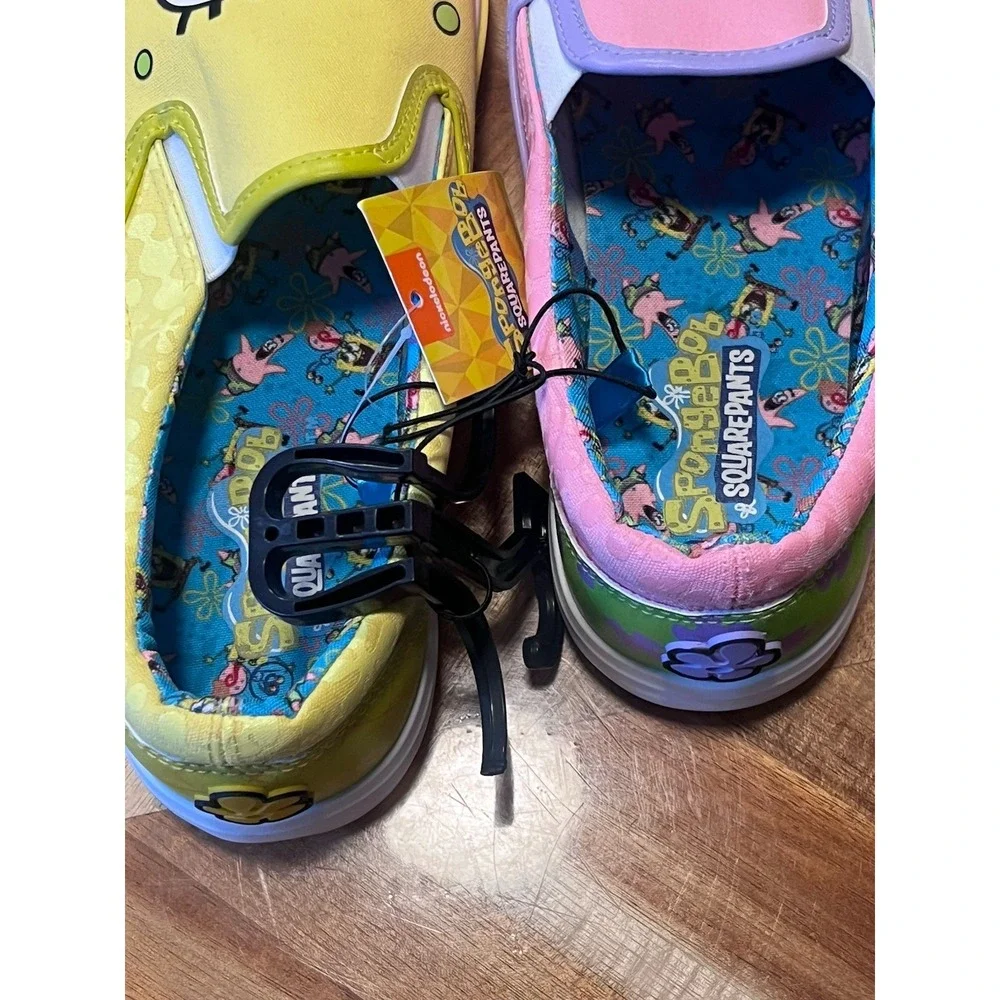 NWT SpongeBob SquarePants & Patrick Slide Slip-on Shoes‎ Ground Up Mens: Size 9